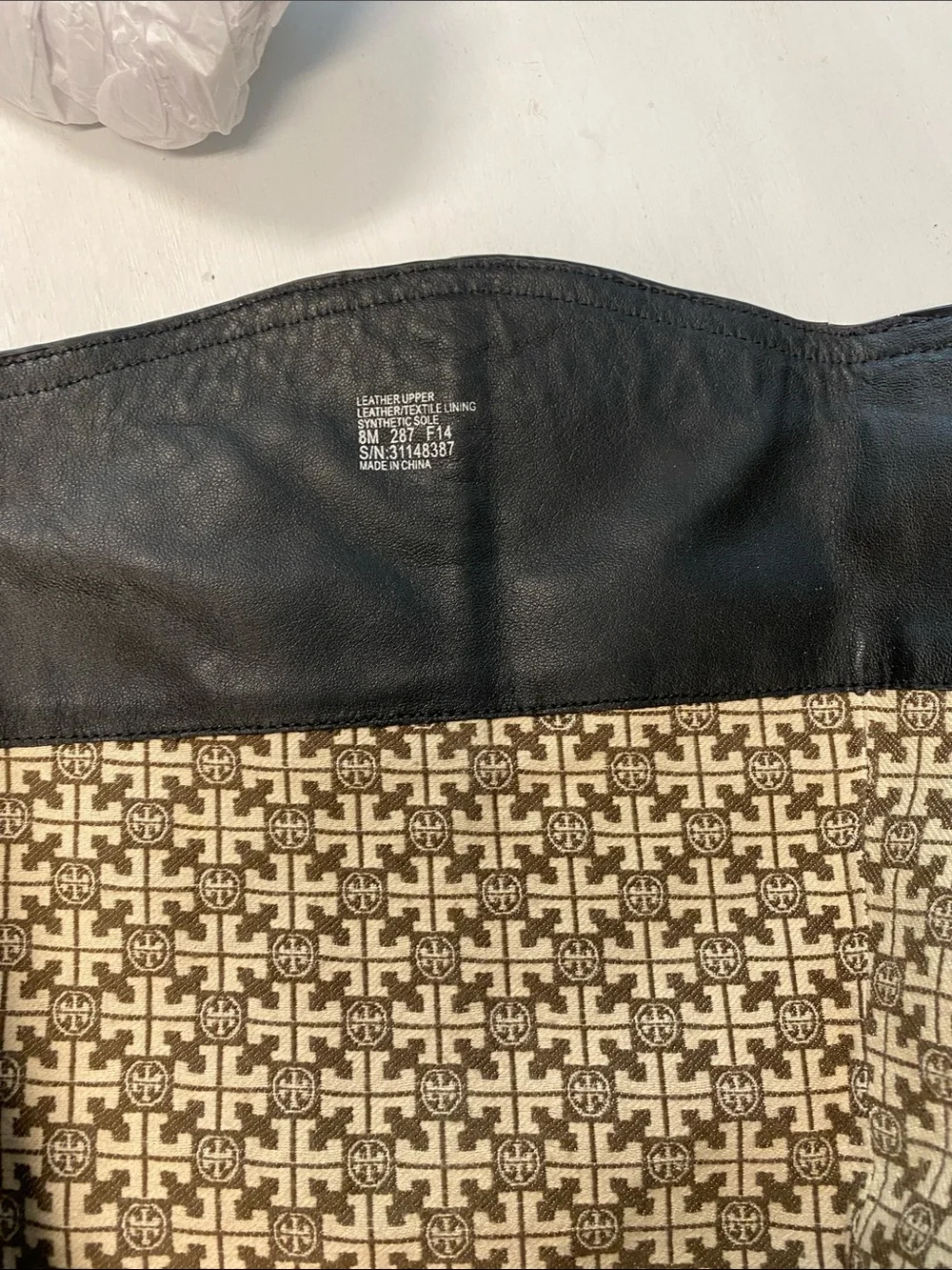 Tory Burch black pebbled knee-high riding boots